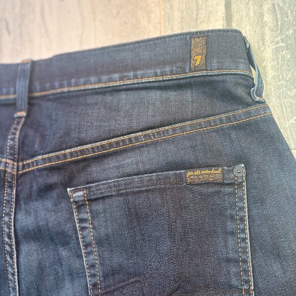 7 For All Mankind Men’s Luxe Performance The Straight Jeans Dark Wash Size 36x30 - Picture 4 of 8